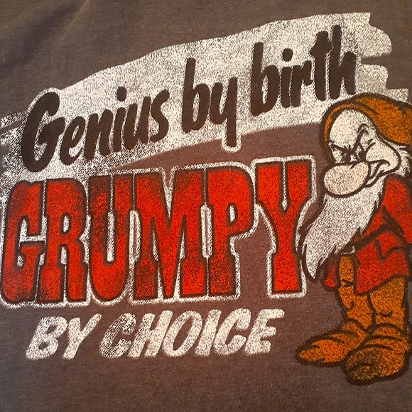 NWOT Disney Grumpy (7 dwarfs) T-Shirt - Picture 4 of 5
